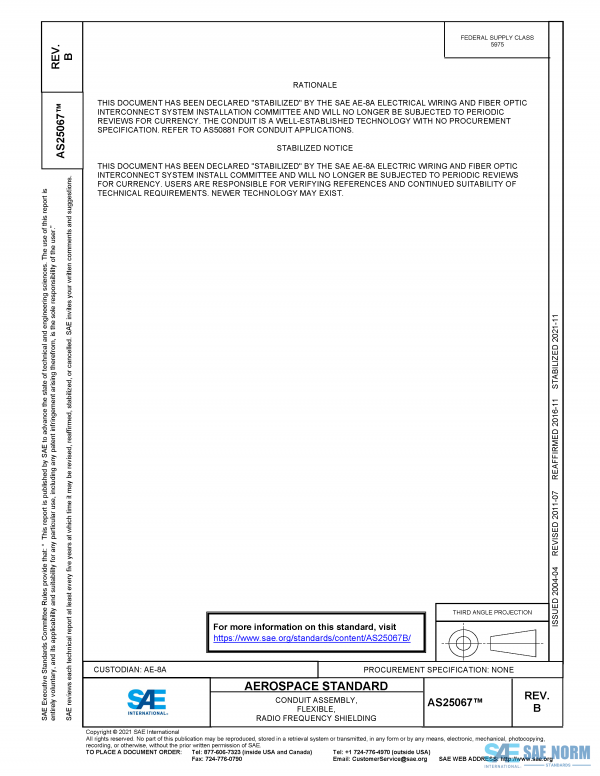 SAE AS 25067 Series PDF