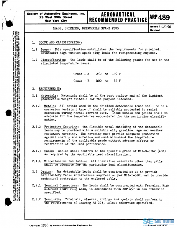 SAE ARP 489 Series PDF