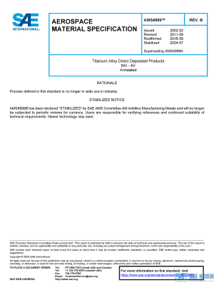 SAE AMS 4999 Series PDF