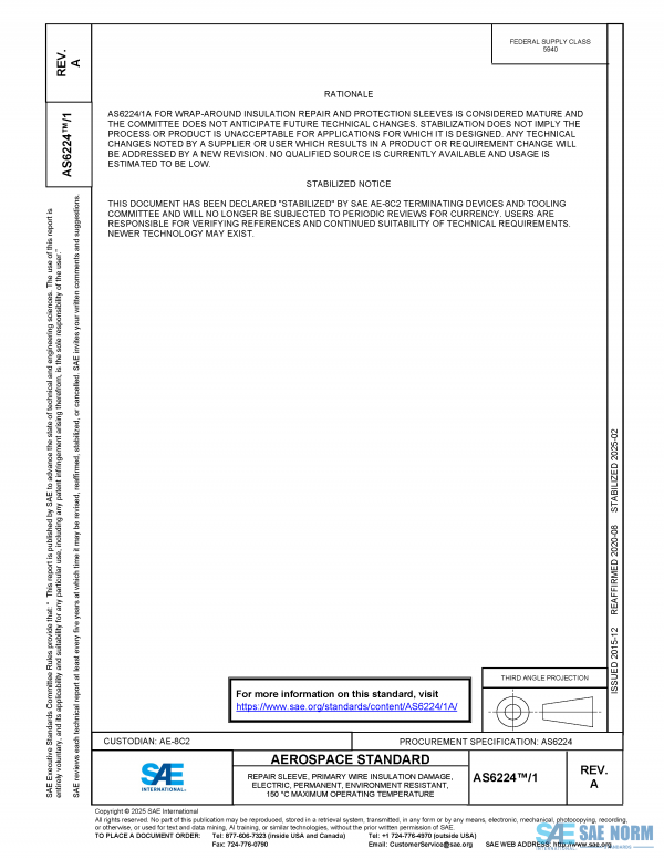 SAE AS 6224/1 Series PDF