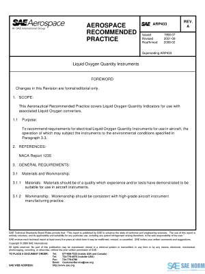 SAE ARP 433 Series PDF