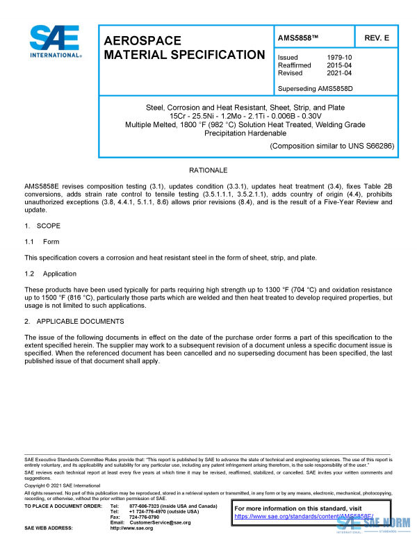 SAE AMS 5858 Series PDF