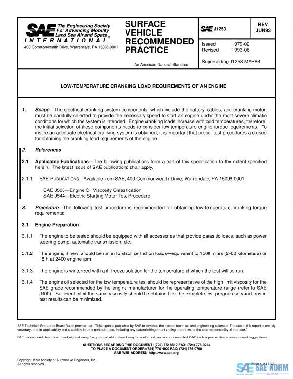 SAE J 1253 Series PDF