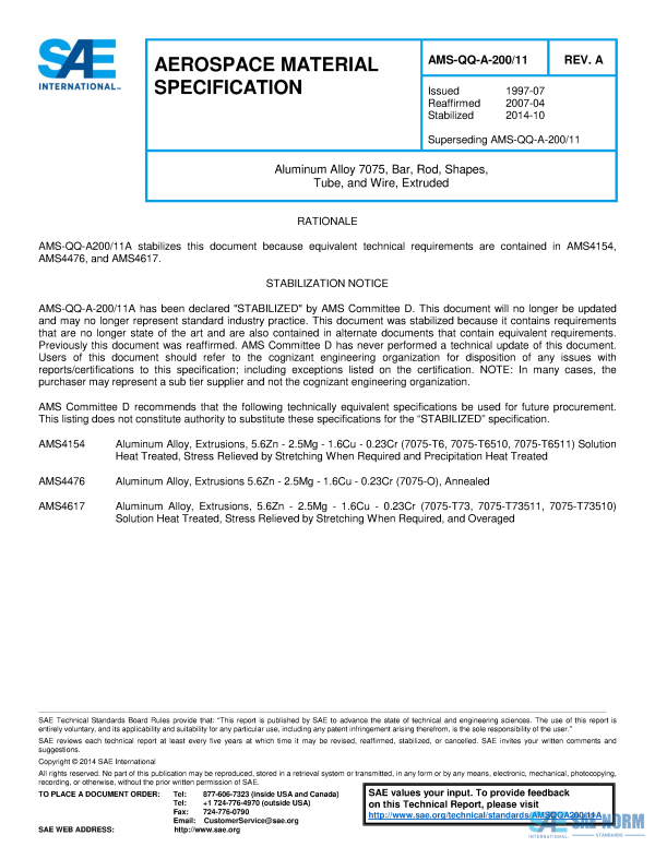 SAE AMSQQA 200/11 Series PDF
