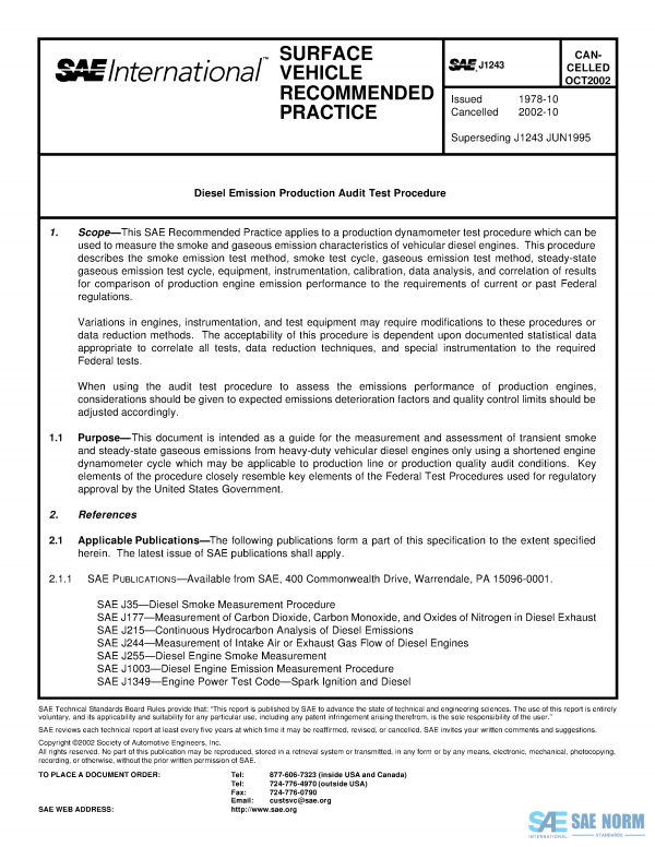 SAE J 1243 Series PDF
