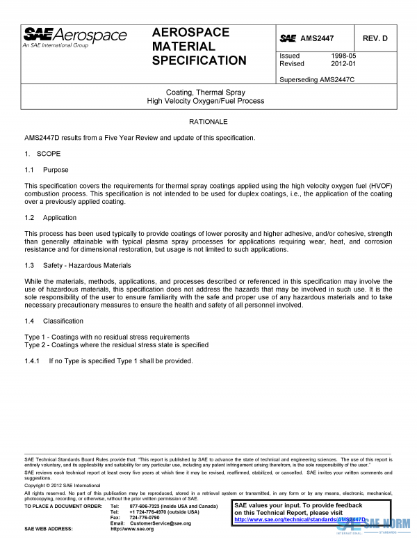 SAE AMS 2447 Series PDF