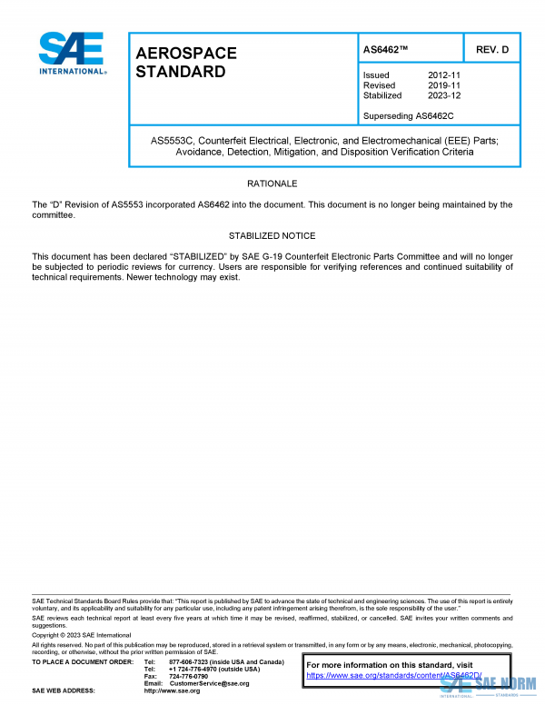 SAE AS 6462 Series PDF