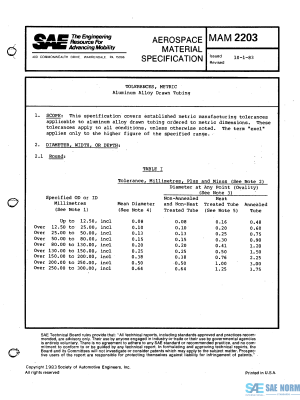 SAE MAM 2203 Series PDF