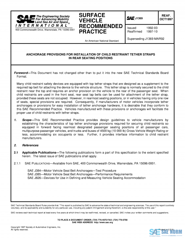 SAE J 1369 Series PDF