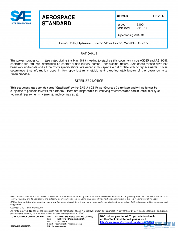 SAE AS 5994 Series PDF