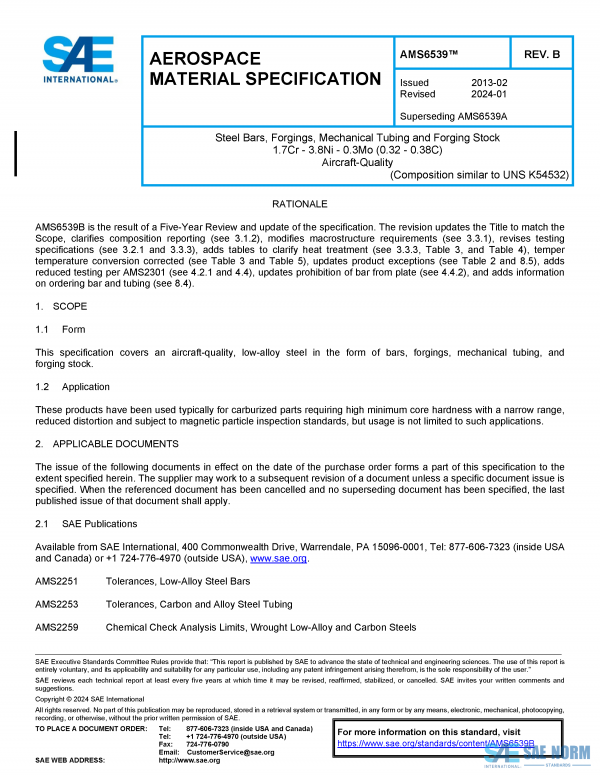 SAE AMS 6539 Series PDF
