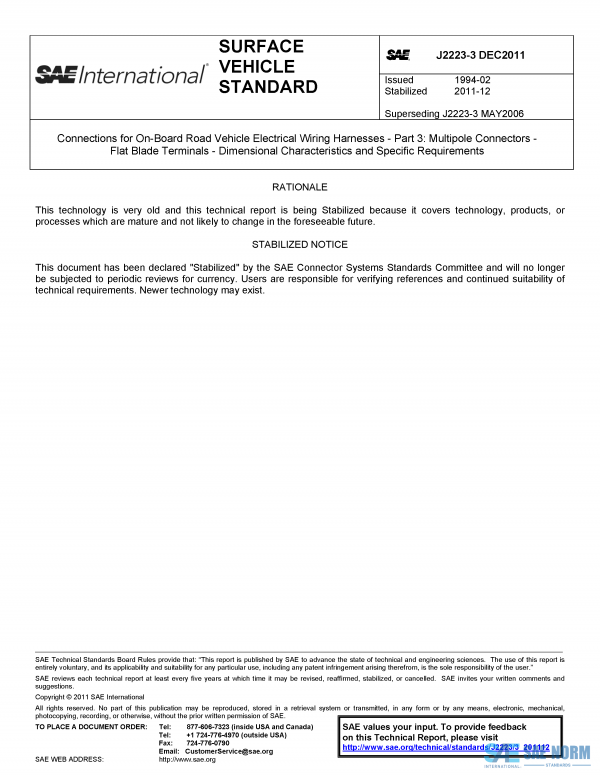 SAE J 2223/3 Series PDF
