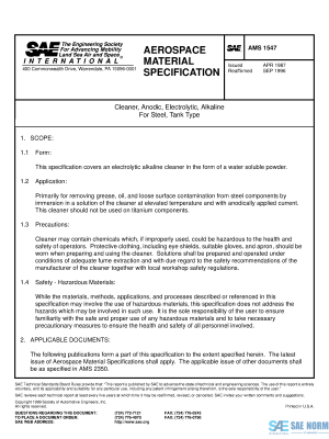 SAE AMS 1547 Series PDF
