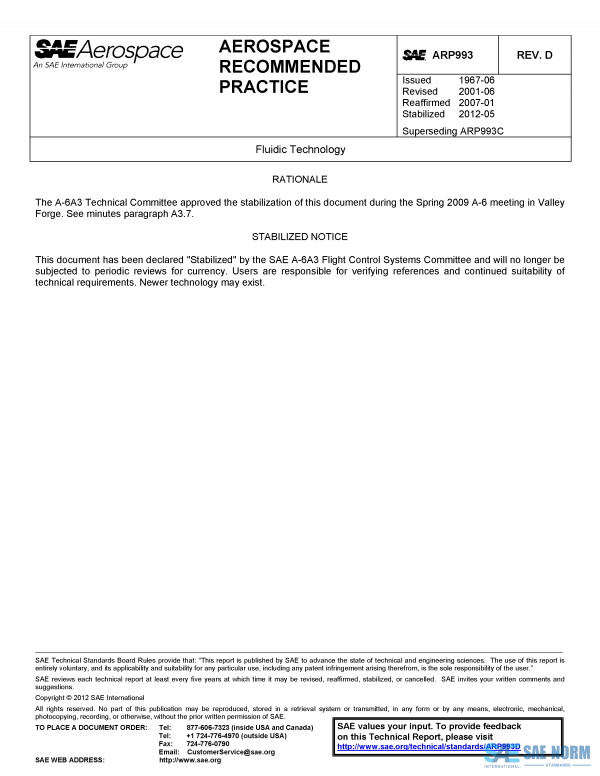 SAE ARP 993 Series PDF