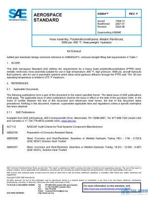 SAE AS 604 Series PDF