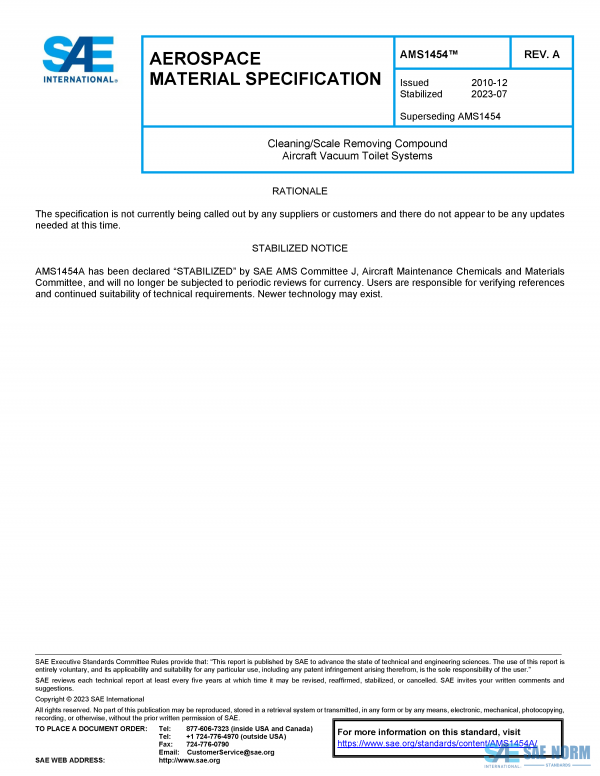 SAE AMS 1454 Series PDF
