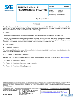 SAE J 2013 Series PDF