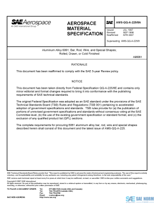 SAE AMSQQA 225/8 Series PDF