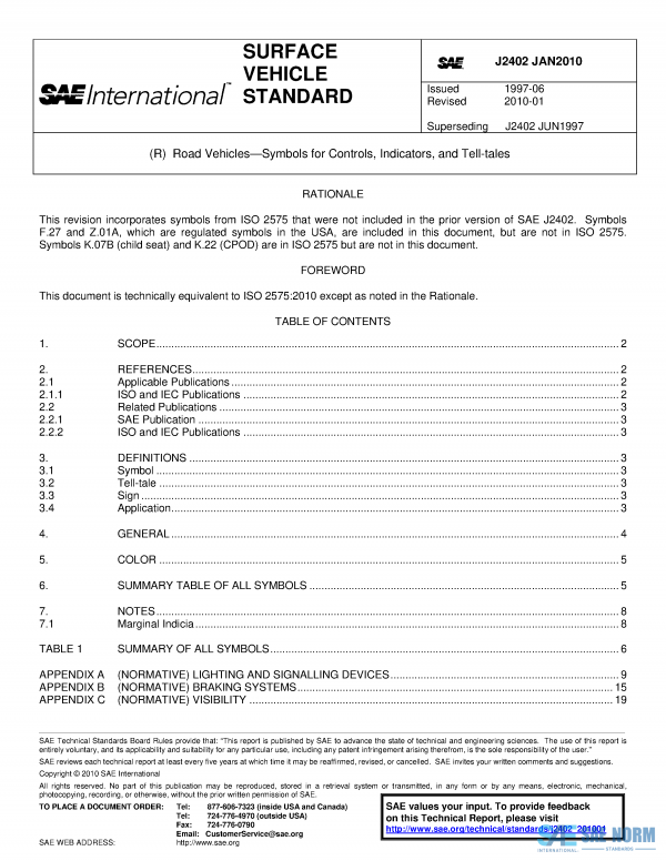 SAE J 2402 Series PDF