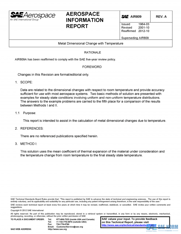 SAE AIR 809 Series PDF
