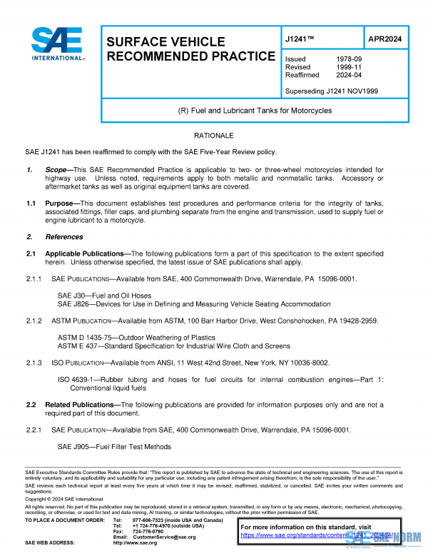 SAE J 1241 Series PDF