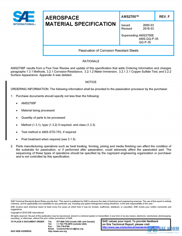 SAE AMS 2700 Series PDF