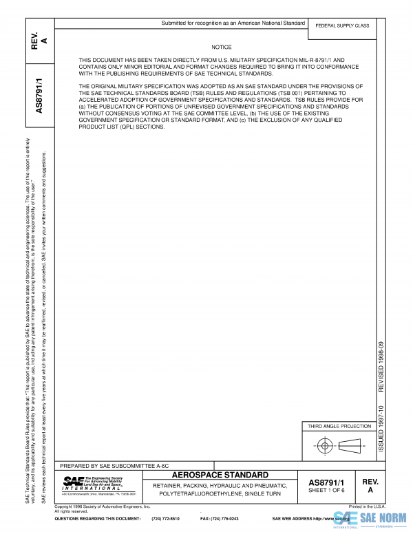 SAE AS 8791/1 Series PDF