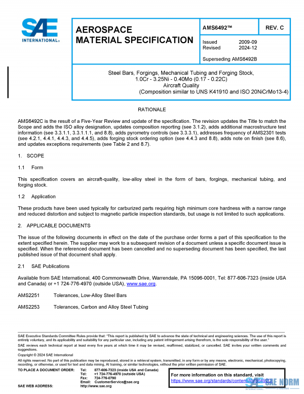 SAE AMS 6492 Series PDF