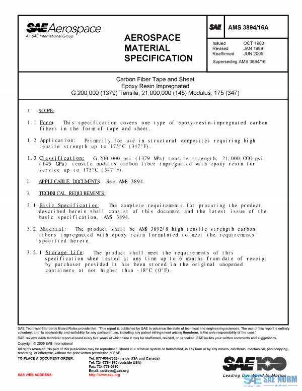 SAE AMS 3894/16 Series PDF