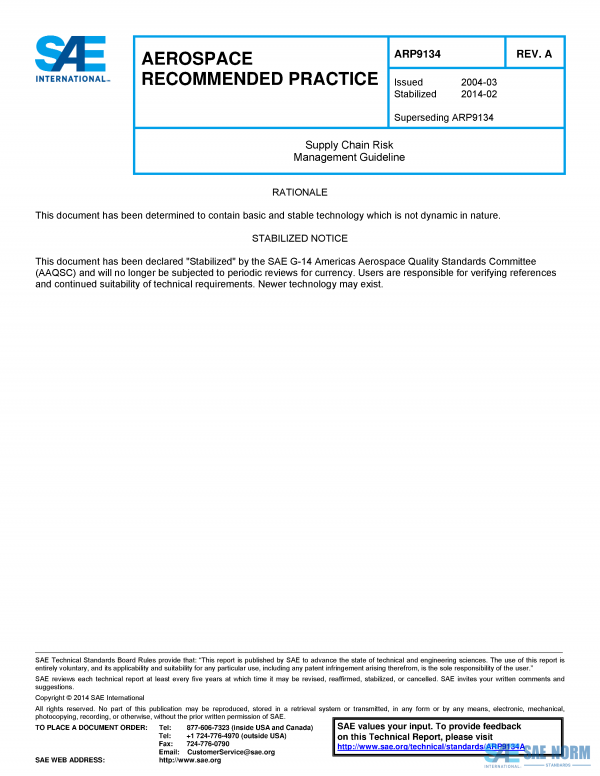 SAE ARP 9134 Series PDF