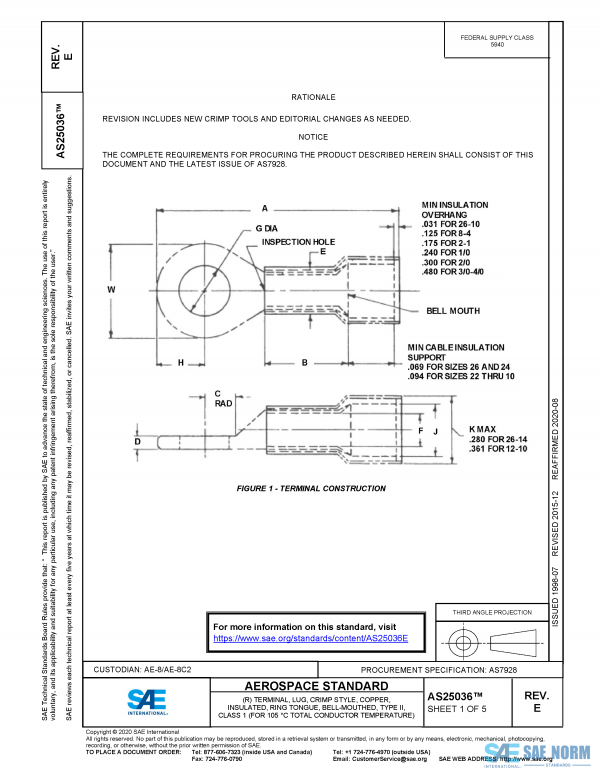 SAE AS 25036 Series PDF