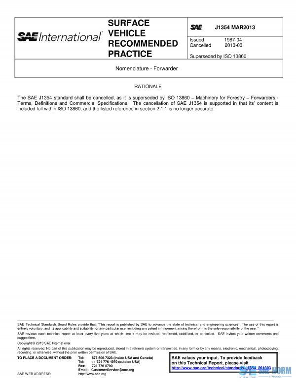 SAE J 1354 Series PDF
