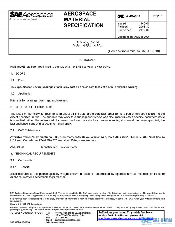 SAE AMS 4800 Series PDF