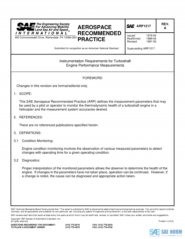 SAE ARP 1217 Series PDF