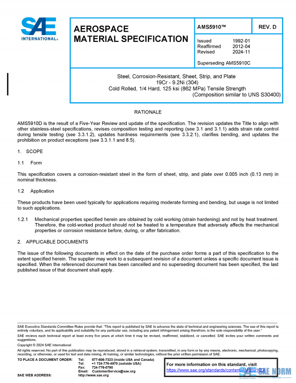SAE AMS 5910 Series PDF