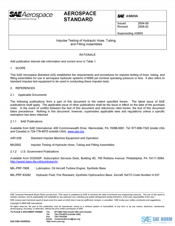 SAE AS 603 Series PDF