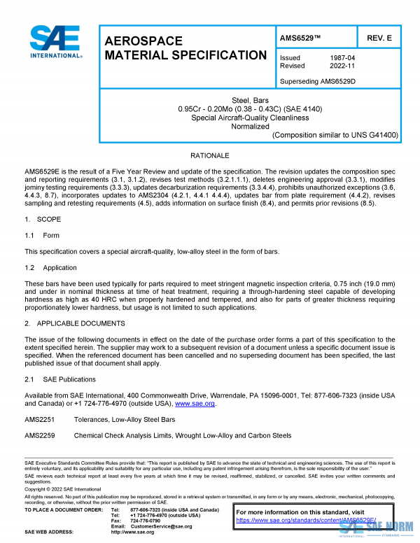 SAE AMS 6529 Series PDF