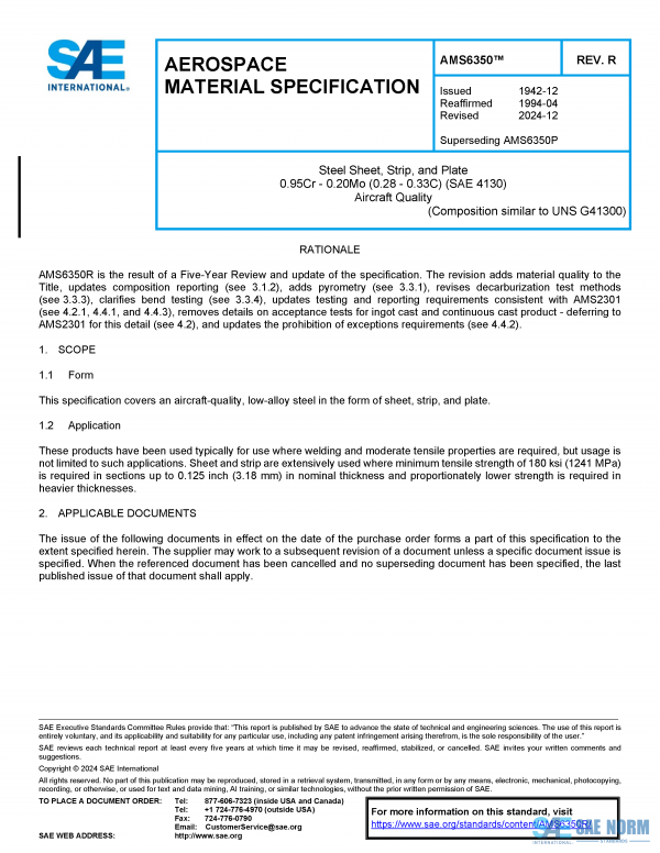 SAE AMS 6350 Series PDF