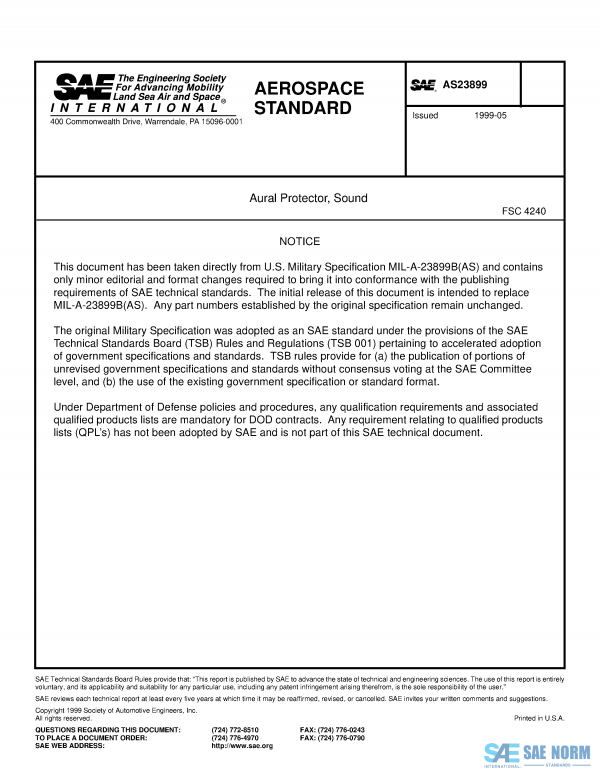 SAE AS 23899 Series PDF