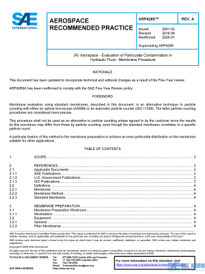 SAE ARP 4285 Series PDF