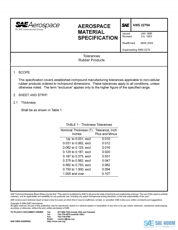 SAE AMS 2279 Series PDF