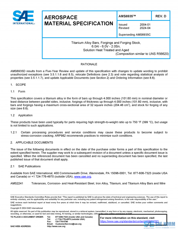 SAE AMS 6935 Series PDF