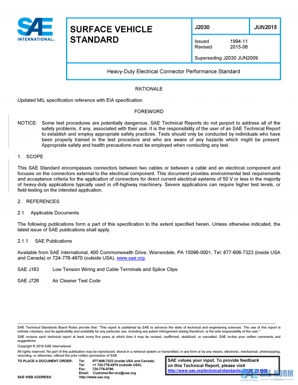 SAE J 2030 Series PDF