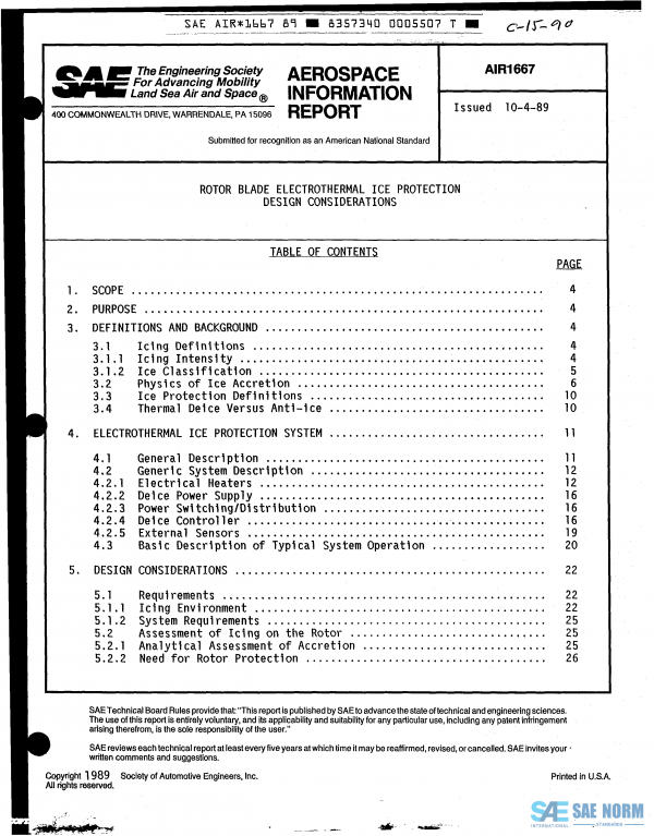 SAE AIR 1667 Series PDF