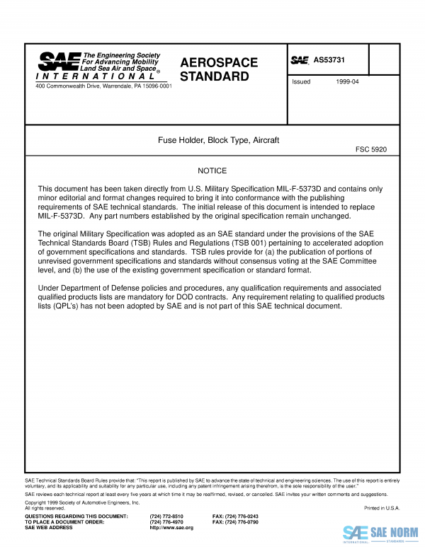 SAE AS 53731 Series PDF