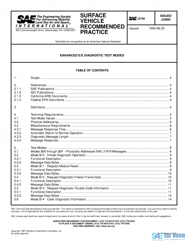 SAE J 2190 Series PDF