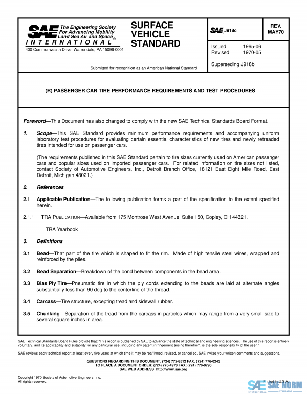 SAE J 918 Series PDF
