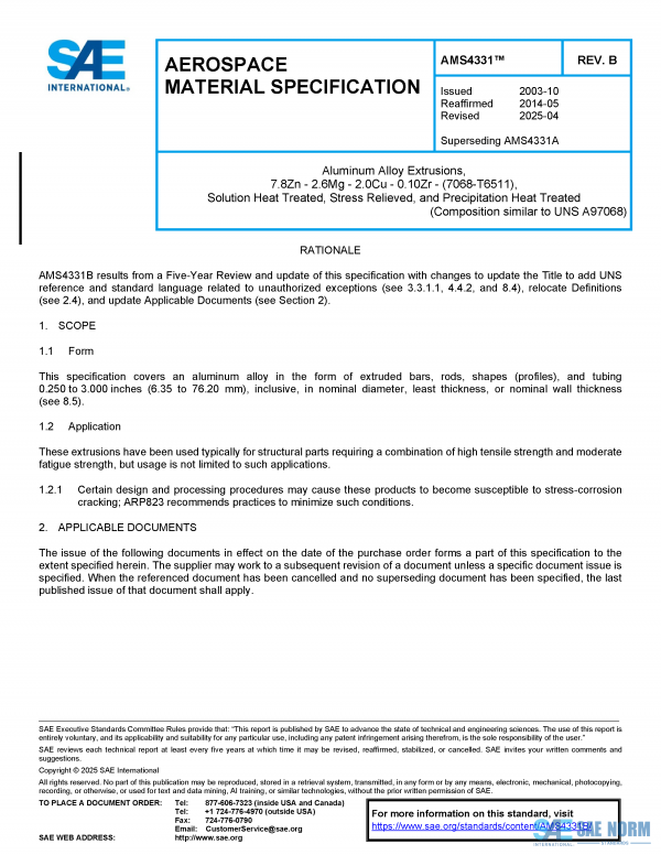 SAE AMS 4331 Series PDF