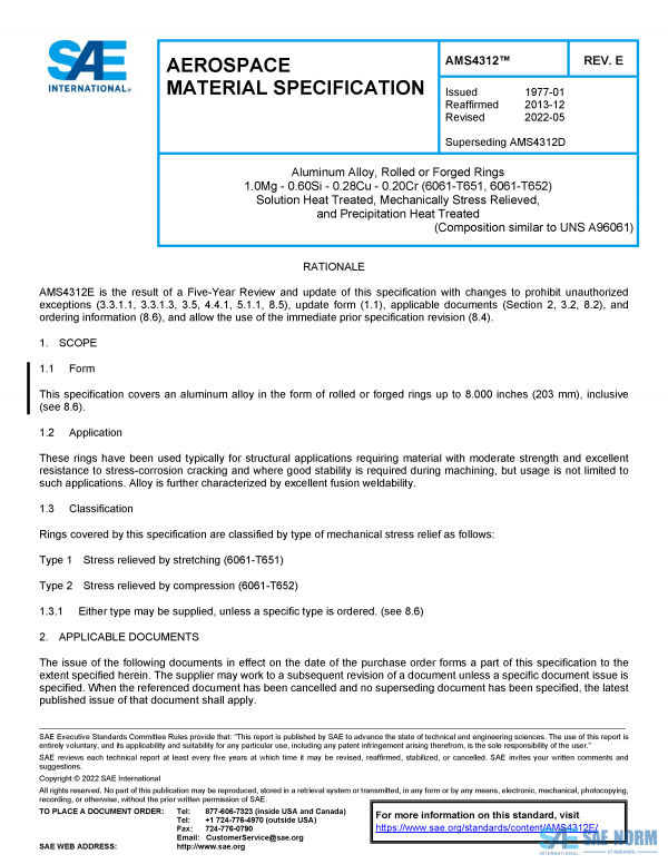 SAE AMS 4312 Series PDF