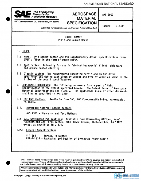 SAE AMS 3907 Series PDF